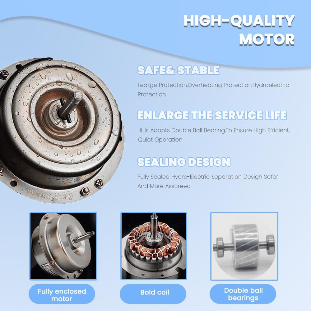 10" Kitchen Exhaust Fan with Variable Speed Controller, 1058CFM Wall Mount Ve...