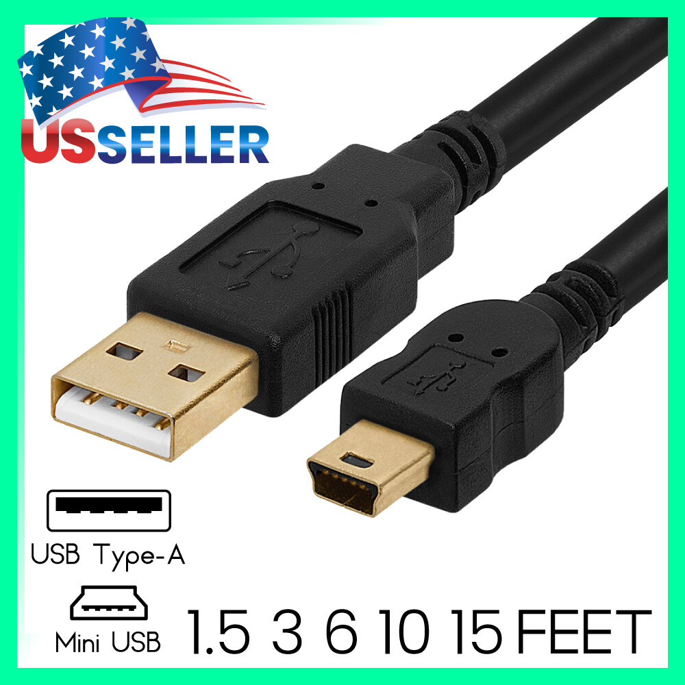 Mini USB Cable USB Charging Cord Arduino Data Transfer A USB to B USB Mini Cable
