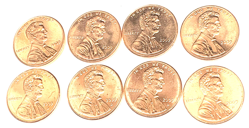 # C5809 LINCOLN BICENTENNIAL 8 COIN PENNY SET 2009