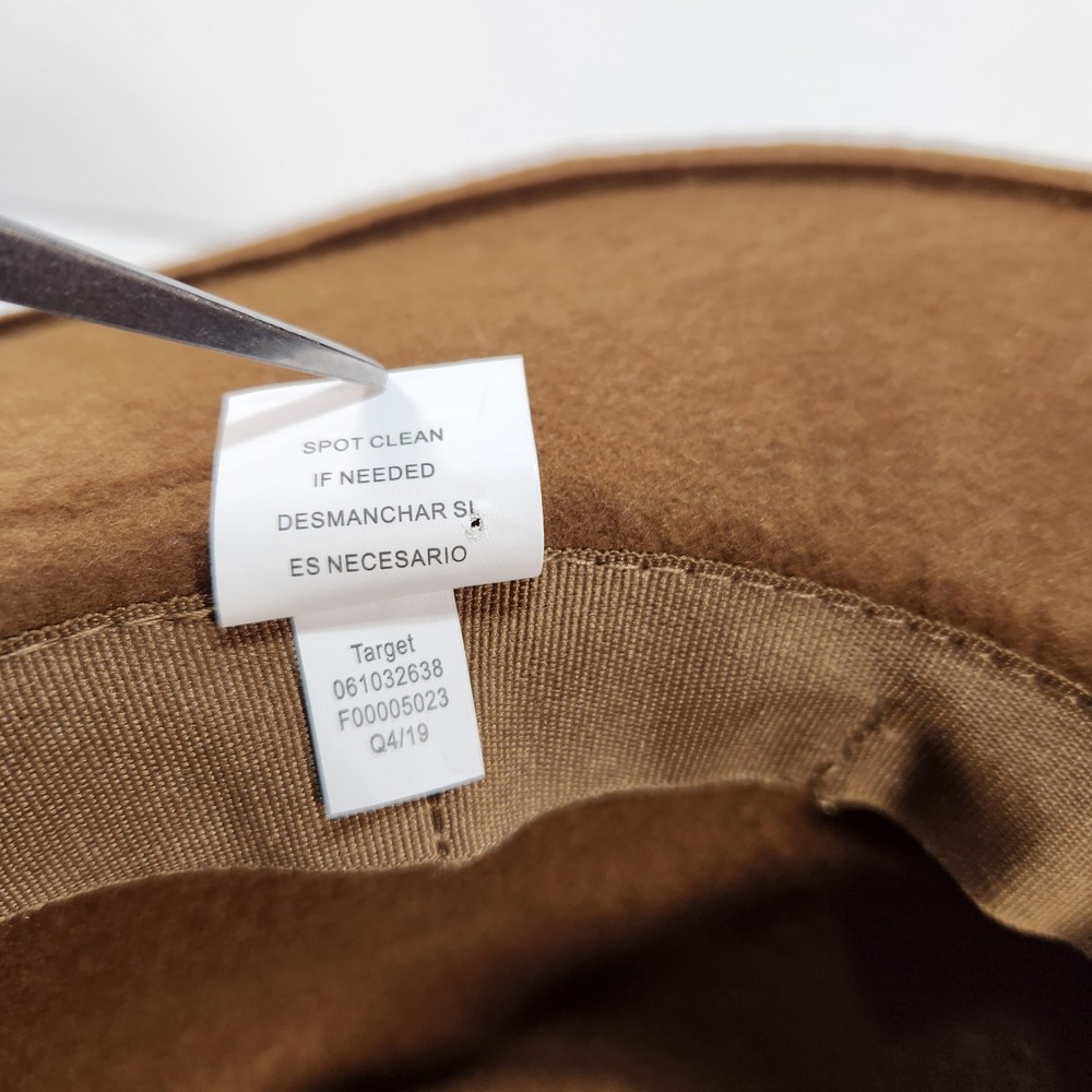 Target Wide Brim Fedora Hat 100% Wool Brown