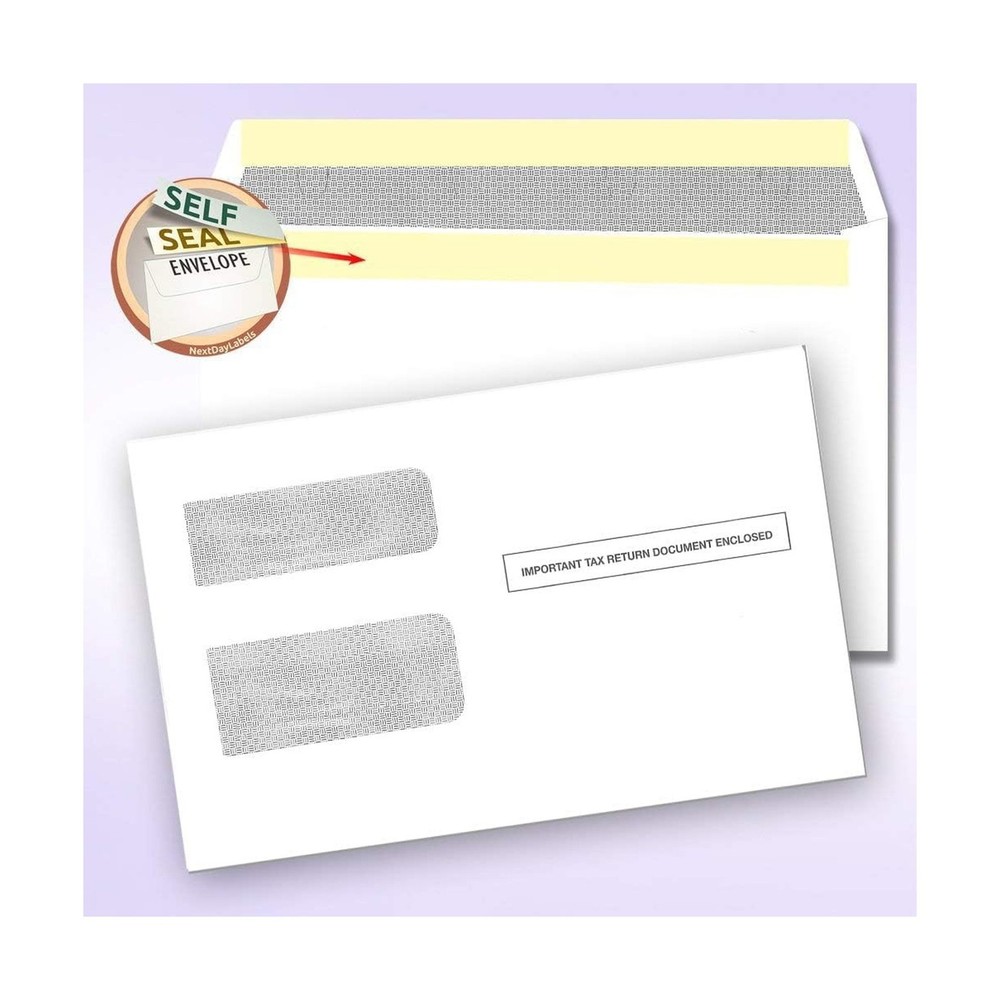 NextDayLabels - Self Seal Envelopes for 1099 Tax Forms (Pack od 500)