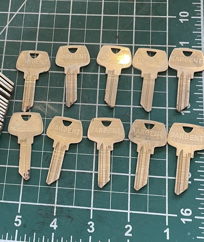 10 Sargent RF 5 Pin Key Blanks Locksmith