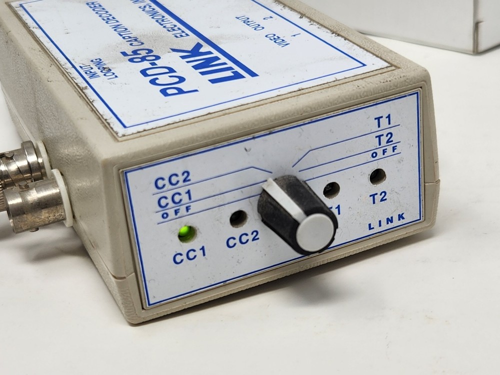 Link Electronics PCD-85 Closed Caption Decoder with Power Supply CC1 CC2 T1 T2