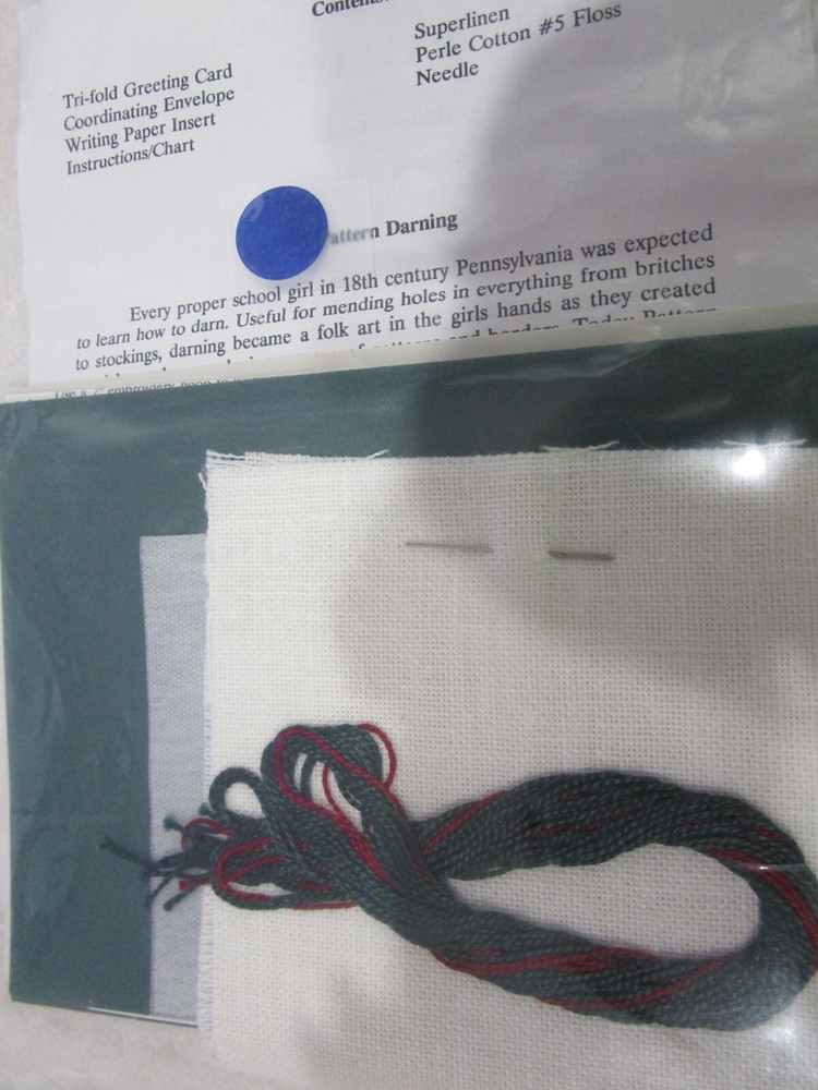 Tree Darning Card and Envelope Kit (Pattern Darning Collectibles) FREE SHIPPING