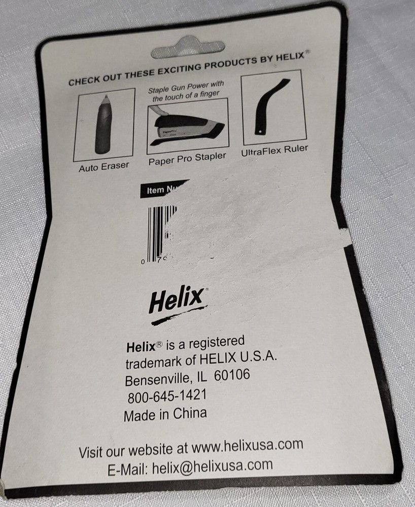 Helix Protractor Compass Set School Math Geometry Drawing Art, New