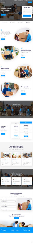 Moving Service Website Design with Free VPS Web Hosting and Installation
