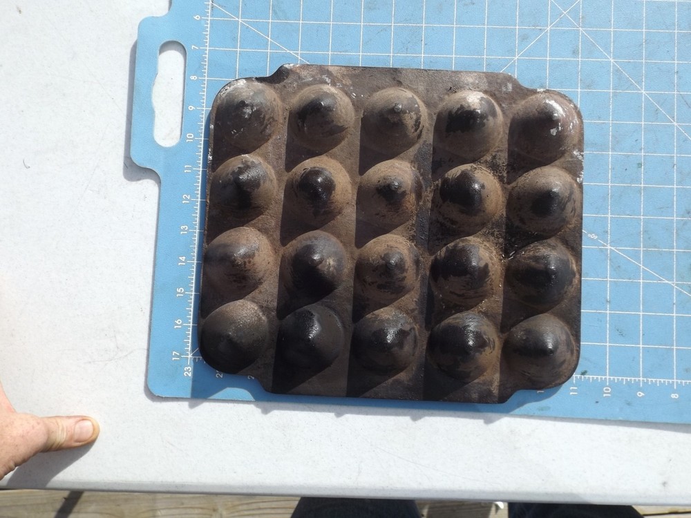 Old Mining Nipple Ingot Crucible Cast Iron Pan Tray