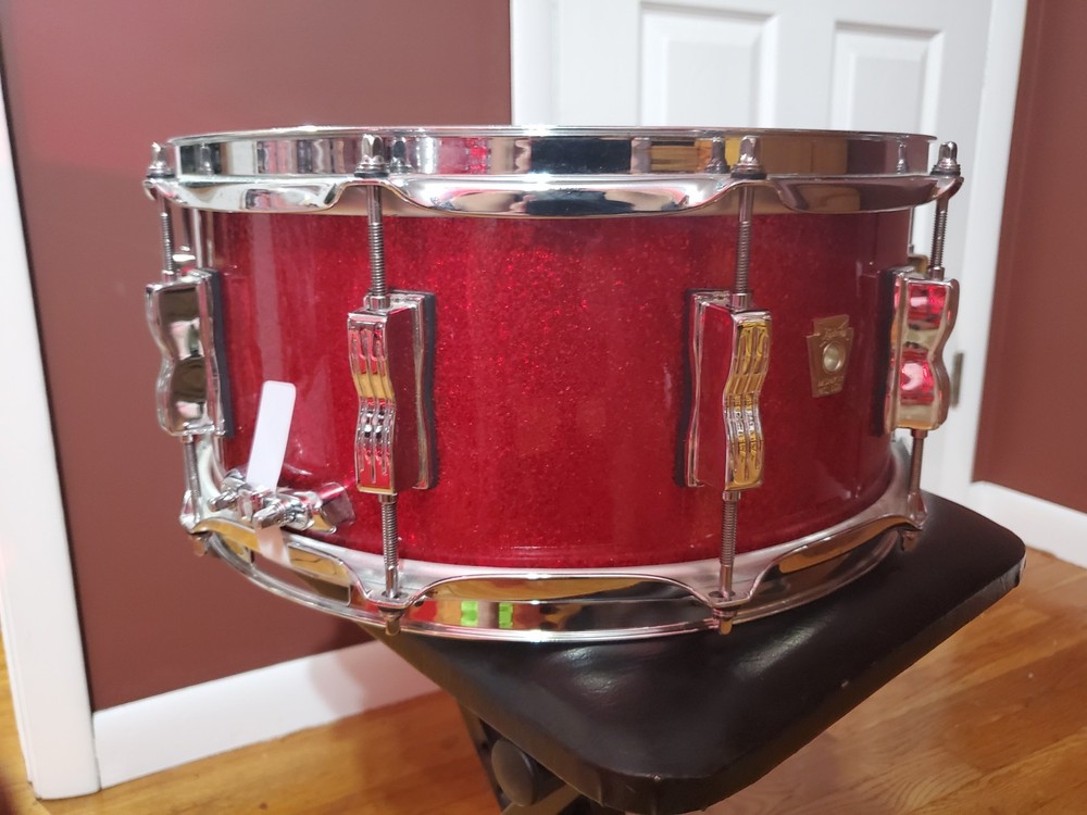 Ludwig Classic Maple 6.5x14" Red Sparkle Snare Drum