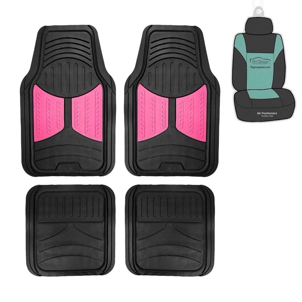 Universal car floor mat set all weather interior protection