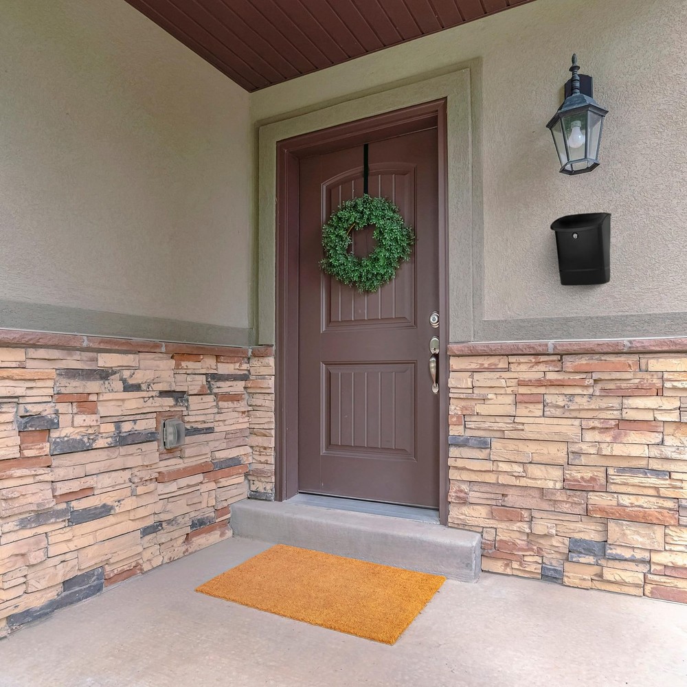 Parkside Locking Vertical WallMounted Mailbox Metal Galvanized Drop Black