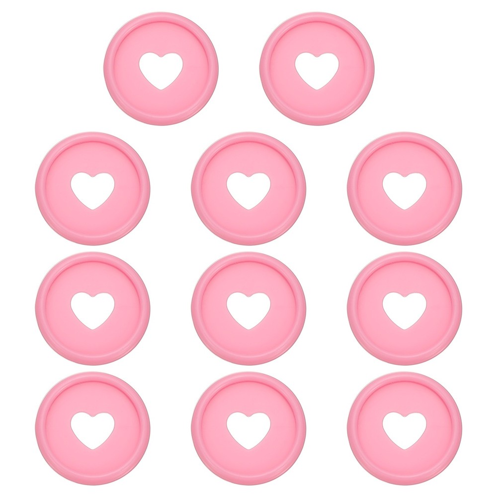 24mm Plastic Book Binding Discs, 11 Pack Expansion Discs Heart, Pink