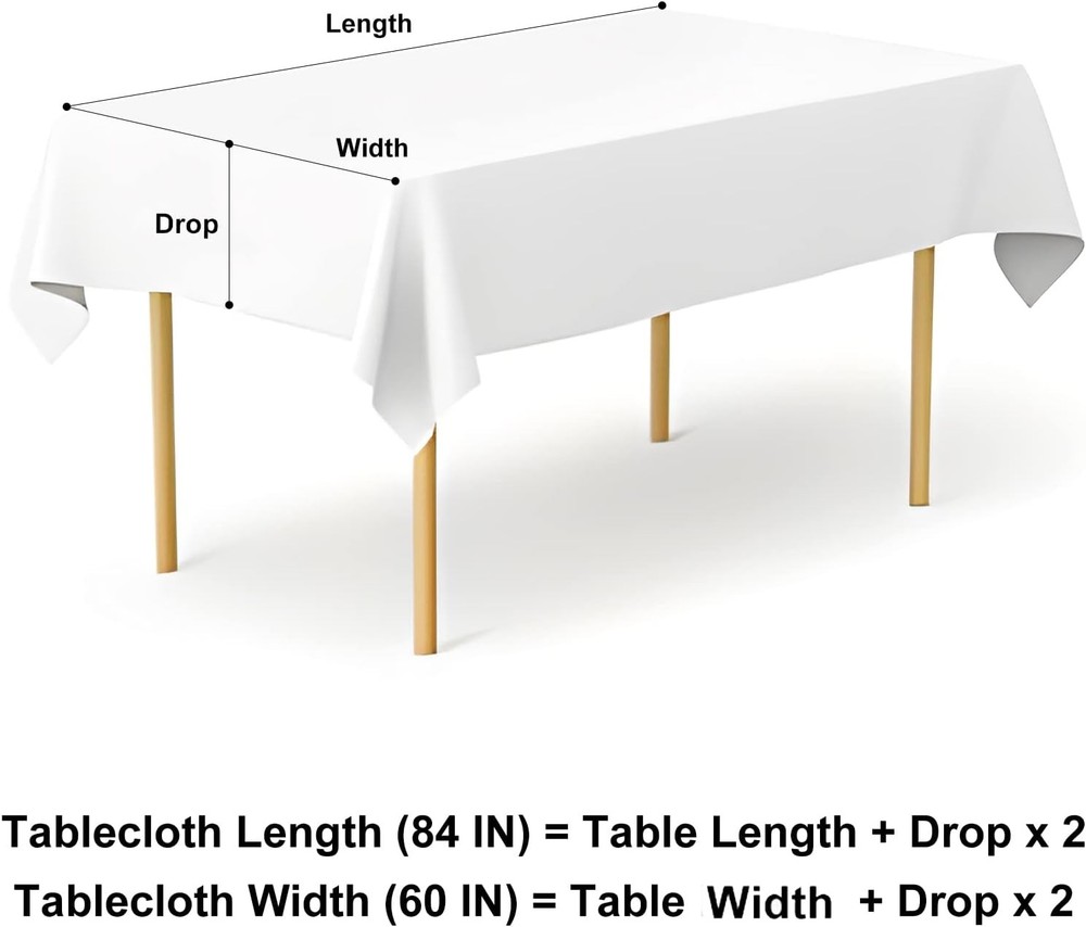 misaya Rectangle Waterproof Vinyl 84 x 60 (Rectangular), Black and White