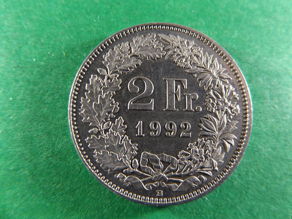 SWITZERLAND  1992 B  2 Francs