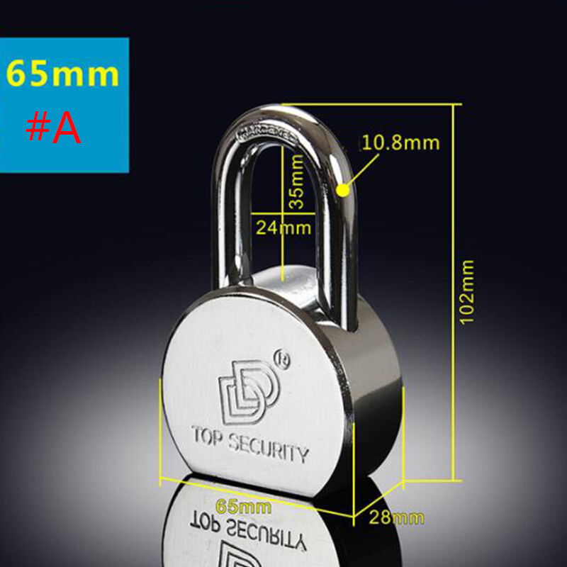 #A #B Shackle Padlock Iron Security Locker Outdoor Security Padlock With 3 Keys