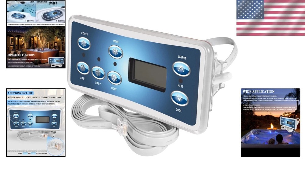 Spa Control Panel VL701S - LCD Display & Intelligent Temp Control