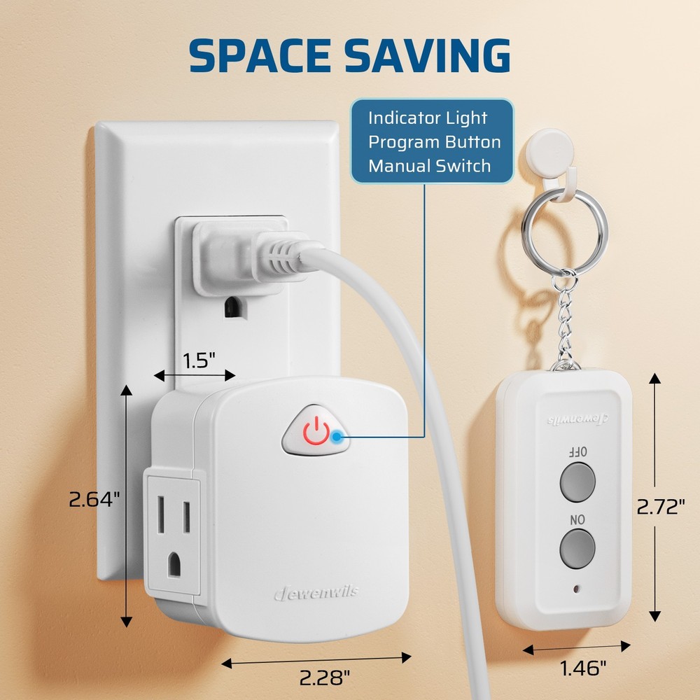 DEWENWILS Remote Control Outlet, Upgraded Version Wireless Remote Light Switch