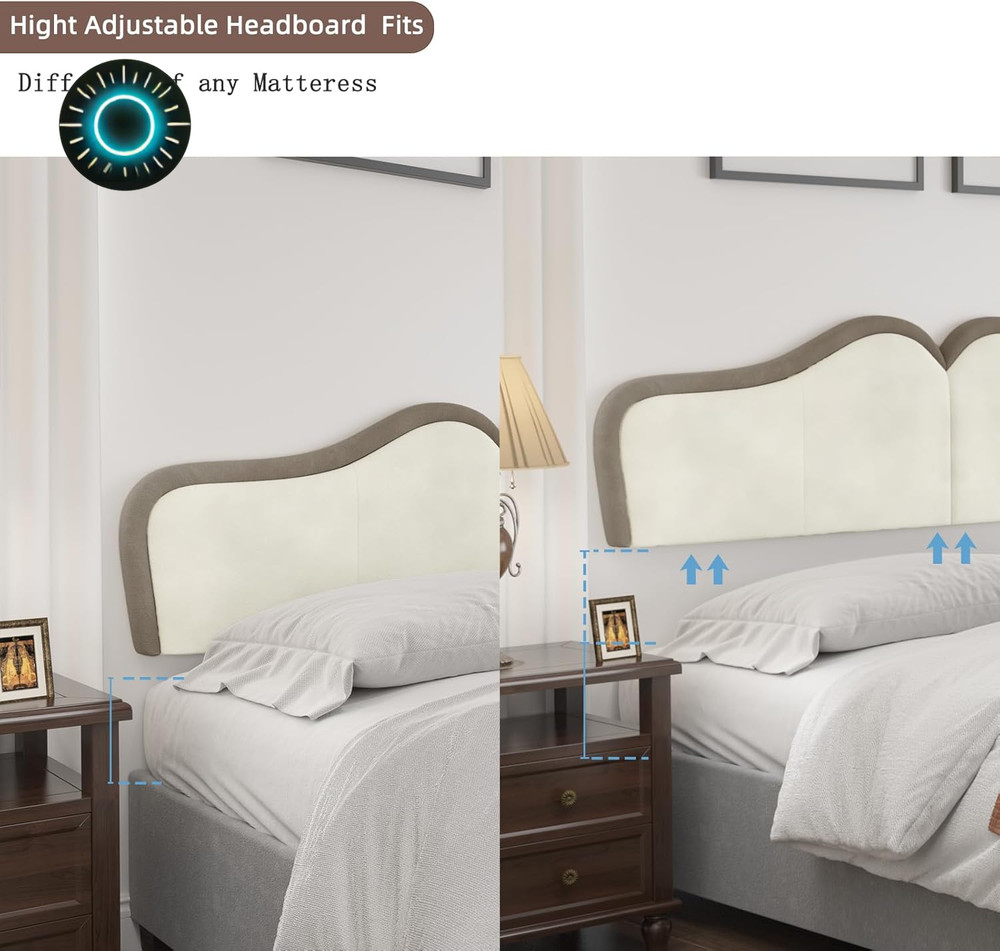Headboards King Size headboard for Adjustable Bed Head Board Panels Upholstered