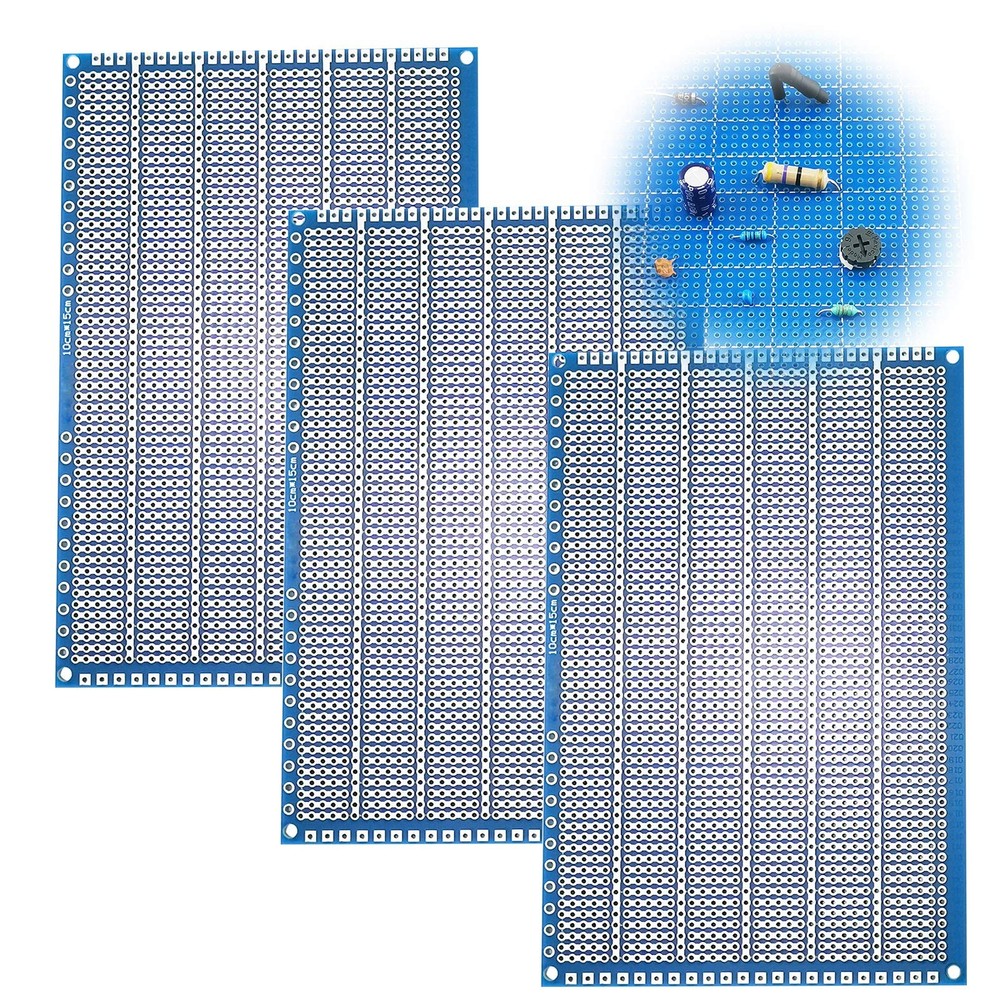 PCB Protoboard,3 Pack PCB Prototype Board Solderable Breadboard for DIY Elect...
