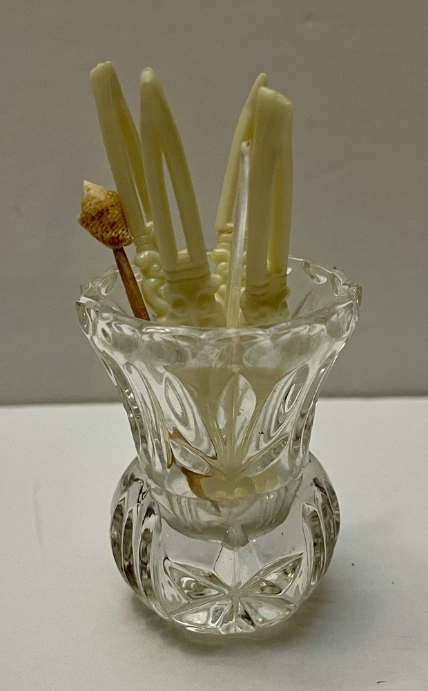 Cut  Glass Toothpick Star  Design