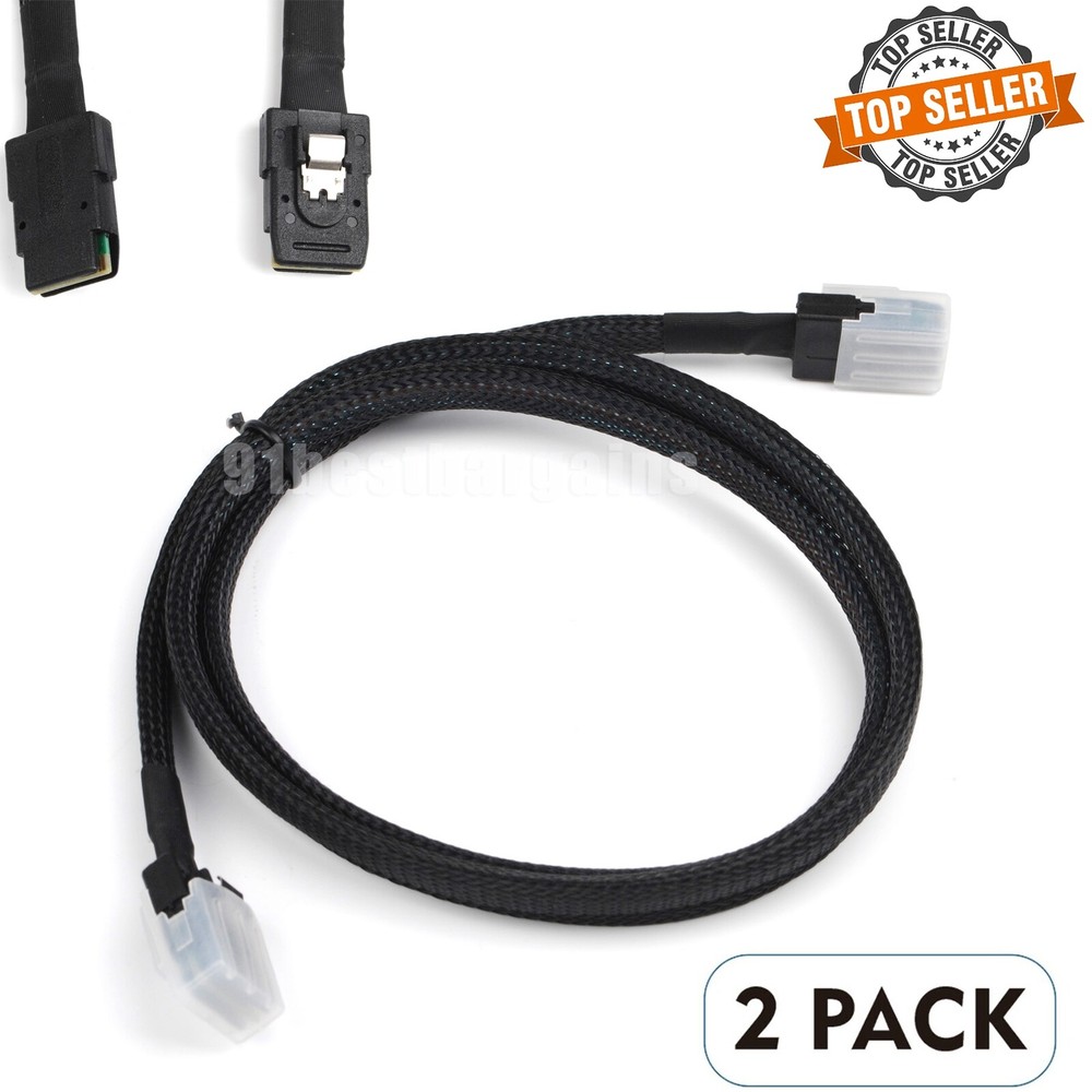 2pcs Internal Mini SAS 36Pin SFF-8087 to 36Pin SFF-8087 SAS Data Server Cable 1M