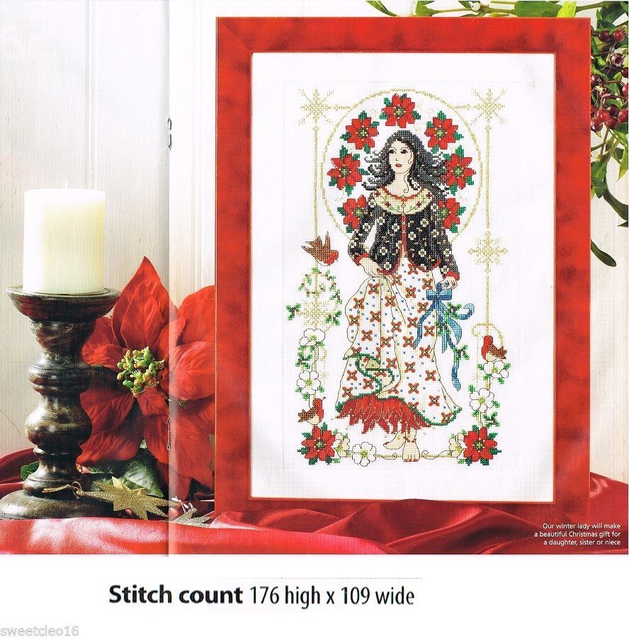 WINTER LADY    CROSS STITCH PATTERN ONLY  ALS  RV