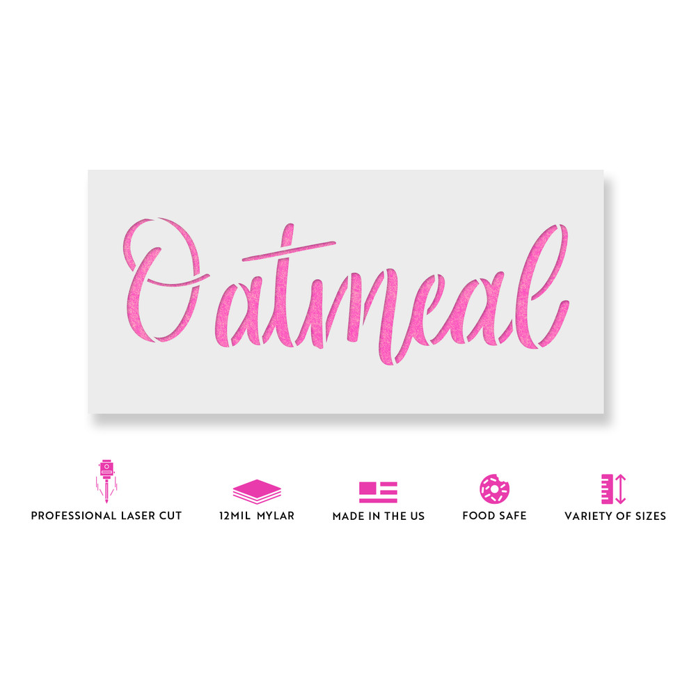 Kitchen Label Oatmeal Stencil