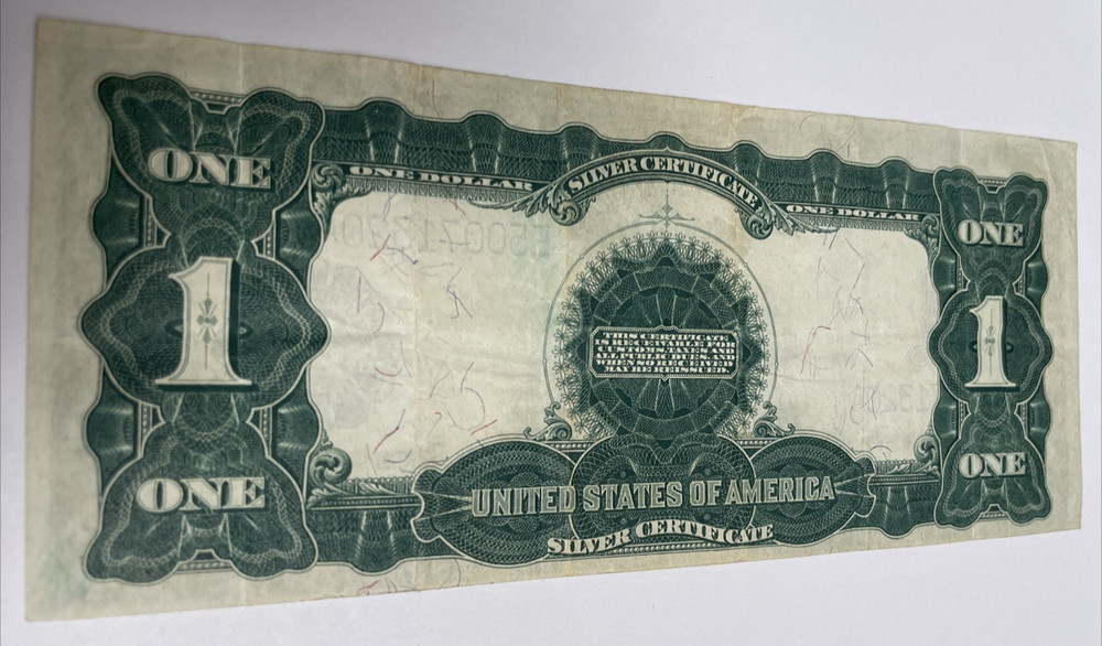 1899 $1 US SILVER CERTIFICATE LARGE NOTE BLACK EAGLE VERY NICE