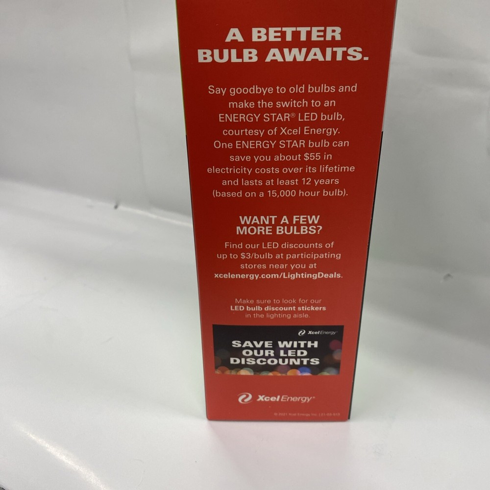 4 Pack 5000K DAYLIGHT 60W Equivalent Using 9W LED Indoor Non-Dimmable Bulbs