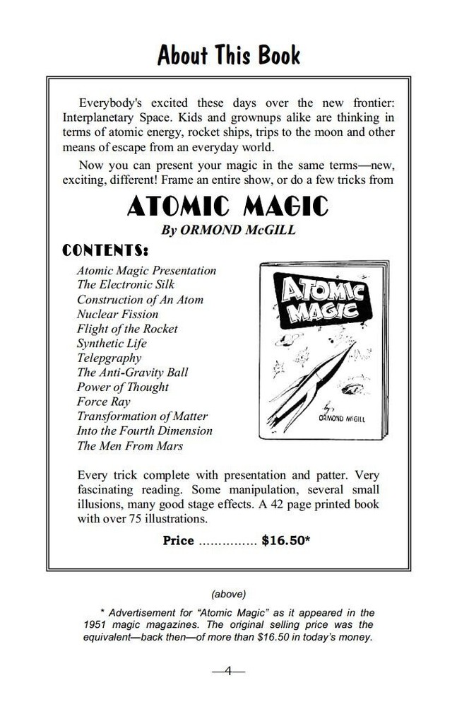 Atomic Magic by Ormond McGill (Science fiction magic you can do)