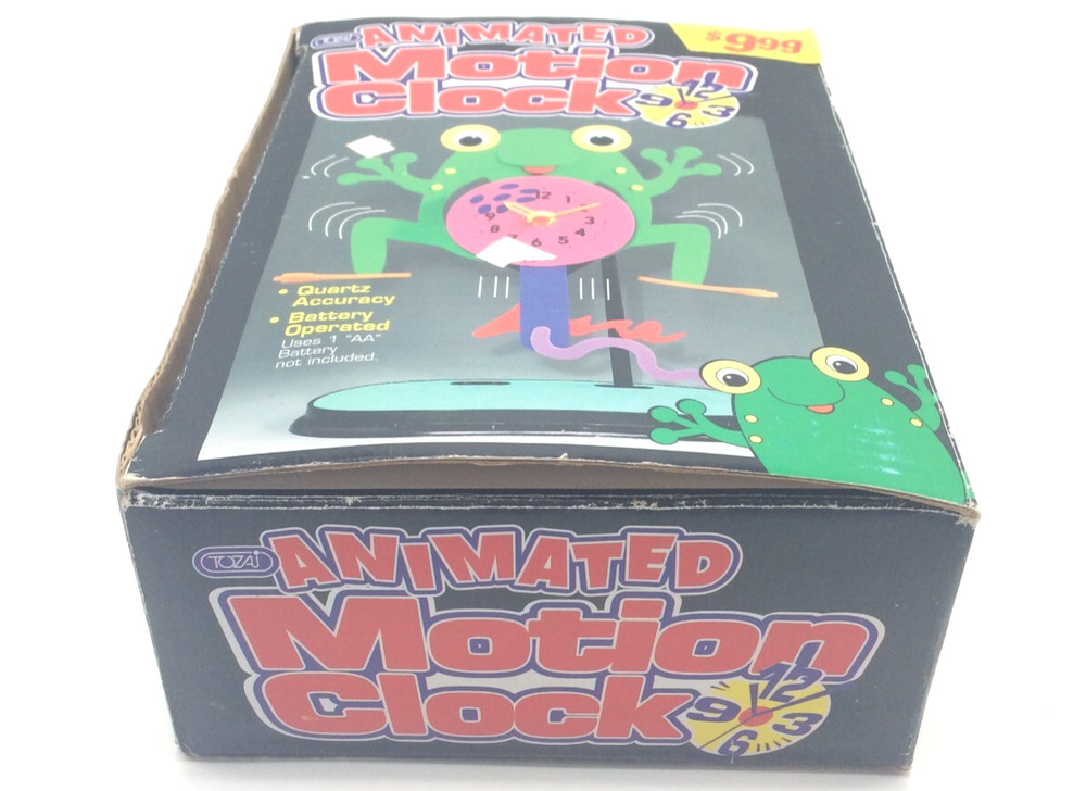 1990's Tozai Animated Motion FROG Clock -AS-IS-
