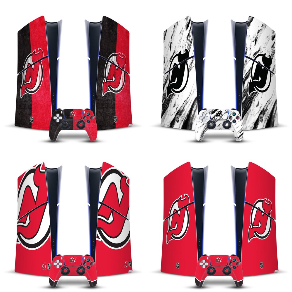 NHL NEW JERSEY DEVILS VINYL SKIN DECAL FOR PS5 SLIM DIGITAL CONSOLE & CONTROLLER