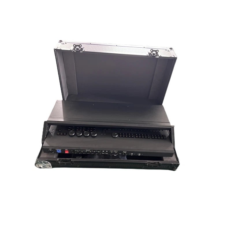 folding display T2 DMX controller RGB led motorized fader light console +case