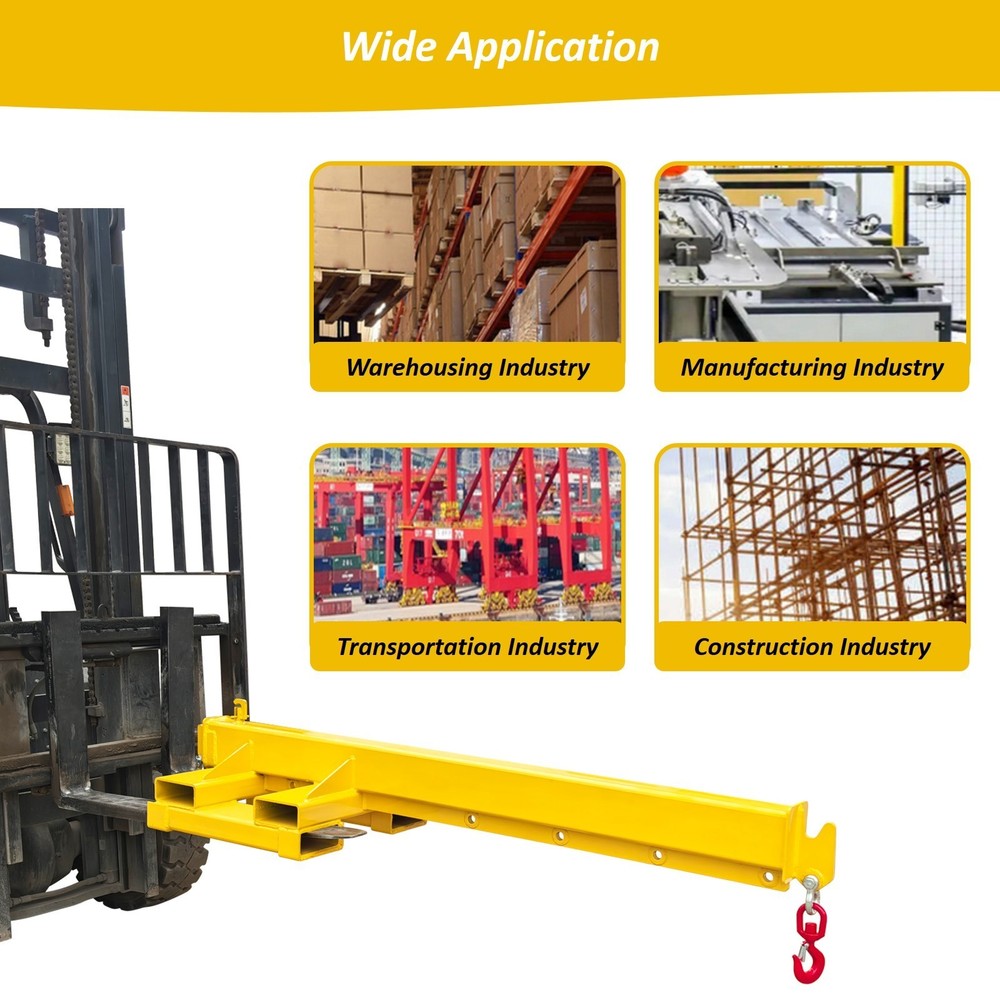 1 PC 6600 lbs Forklift Mobile Crane Forklift Crane Attachment Dual-use Lifting