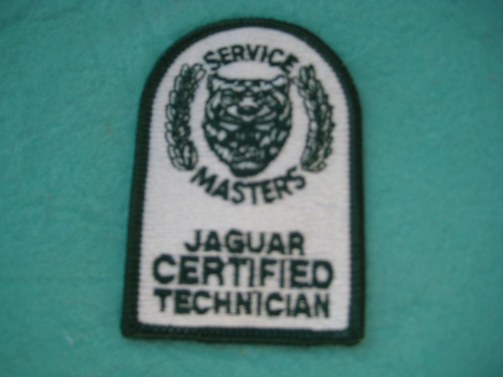 Vintage Jaguar Certified Technician Service Masters  Uniform Patch  2 " X 3"
