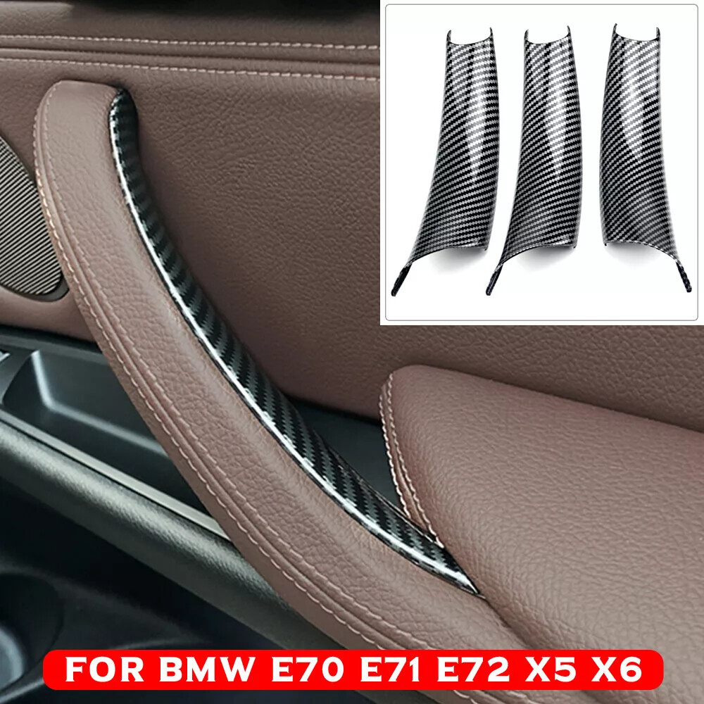 Inner Door Handle Inside Cover Protect Case For BMW X5 X6 E70 E71 E72 2007-2014