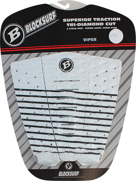 BLOCK SURF VIPER TAILPAD WHITE/BLK