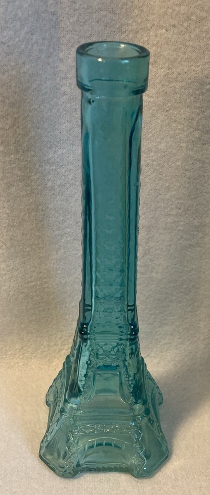 Beautiful Blue Glass Eiffel Tower 9” High