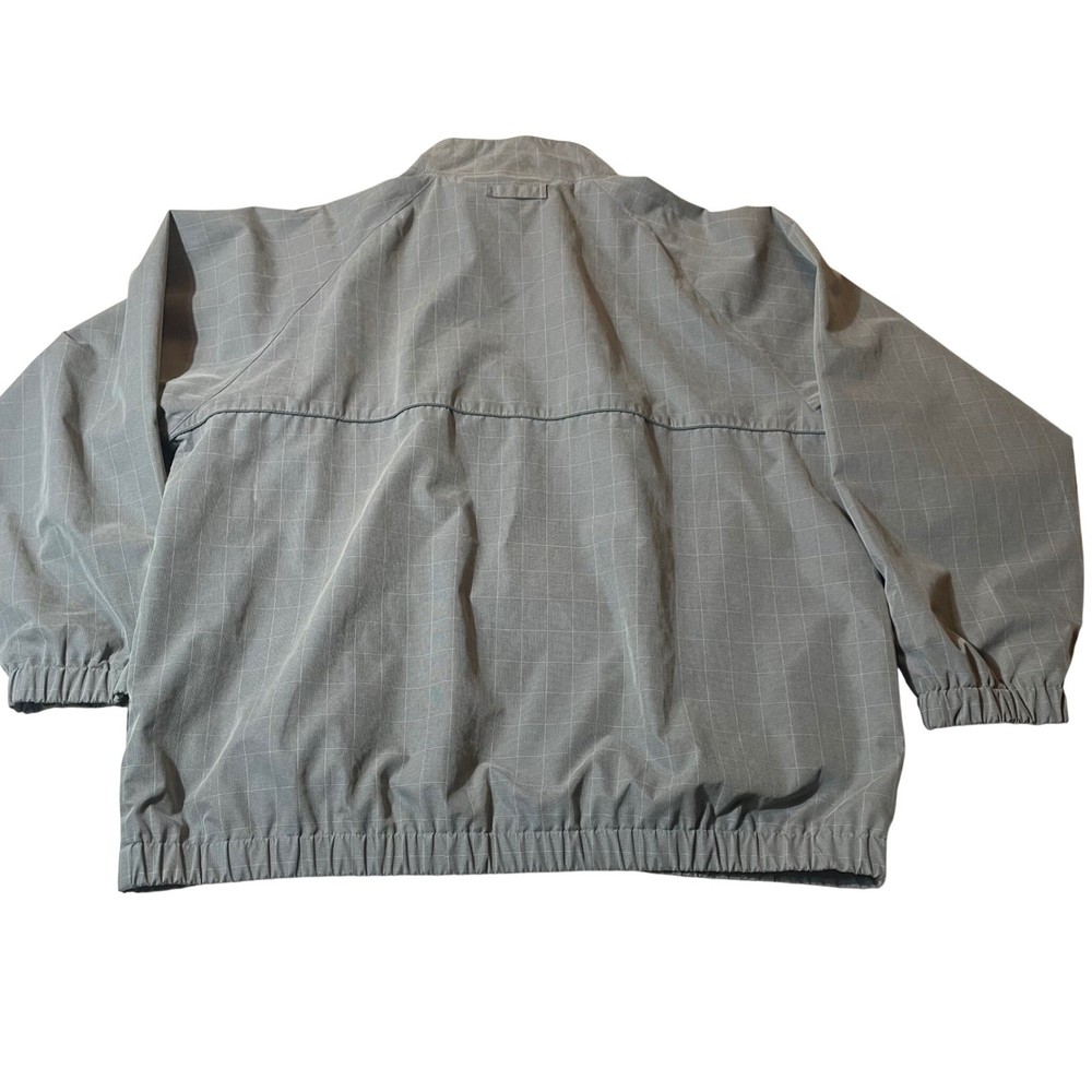 IZOD Mens Gray Plaid Quarter Zip Pullover Jacket Size XXL