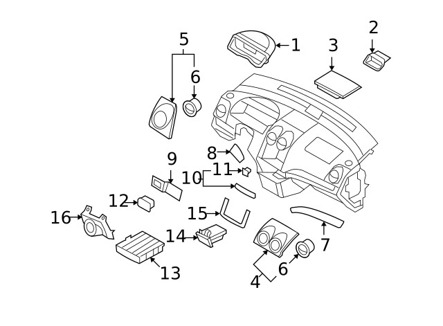 Genuine GM Instrument Panel Molding 96652346