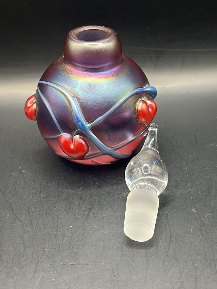Vandermark Signed Hanging Hearts Perfume Bottle