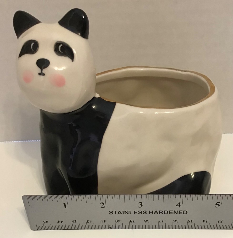 Anthropologie Gail CC “Panda” Planter
