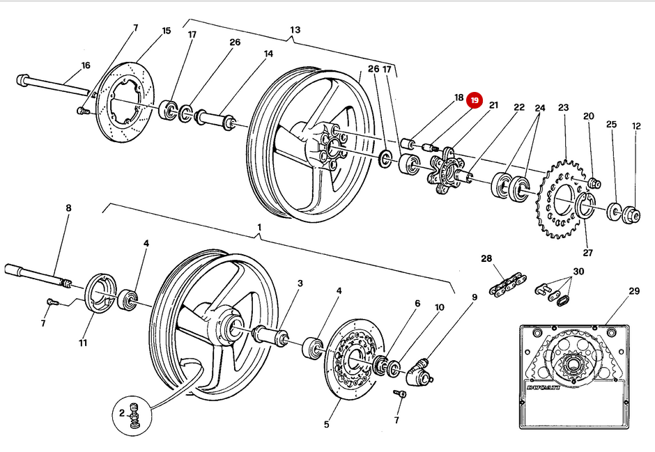 DUCATI SPRING DRIVE FIXING BUSH 82110091B
