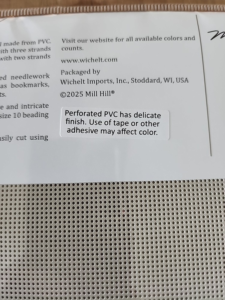 Mill Hill Perforated PVC Amazing Gray
