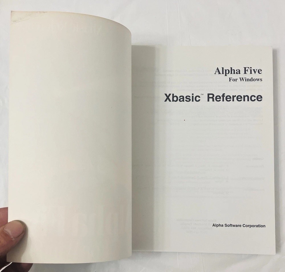 Alpha Five For Windows Manuals Set (4) User Guide Tutorial Xbasic Reference 1994