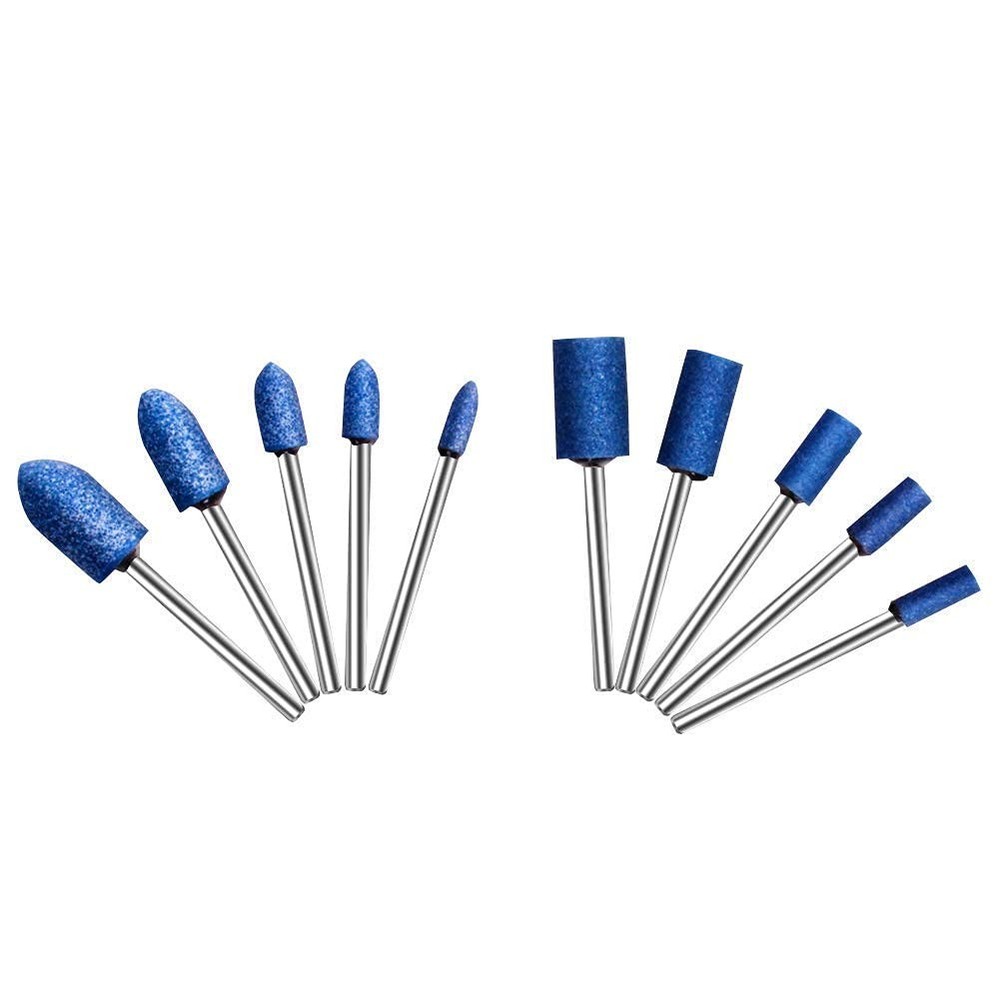 AUTOTOOLHOME 1/8" Shank Abrasive Mounted Stone Grinding Bits Sanding Blue