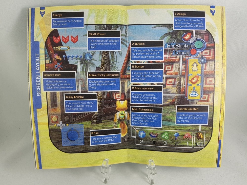 MANUAL GCN - STAR FOX ADVENTURES Gamecube 'Replacement' Instruction Booklet READ