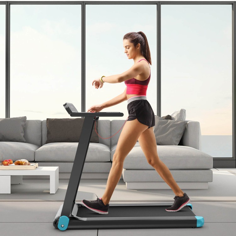 Folding Compact Treadmill – App Control, Bluetooth Speaker, 12 Preset Programs