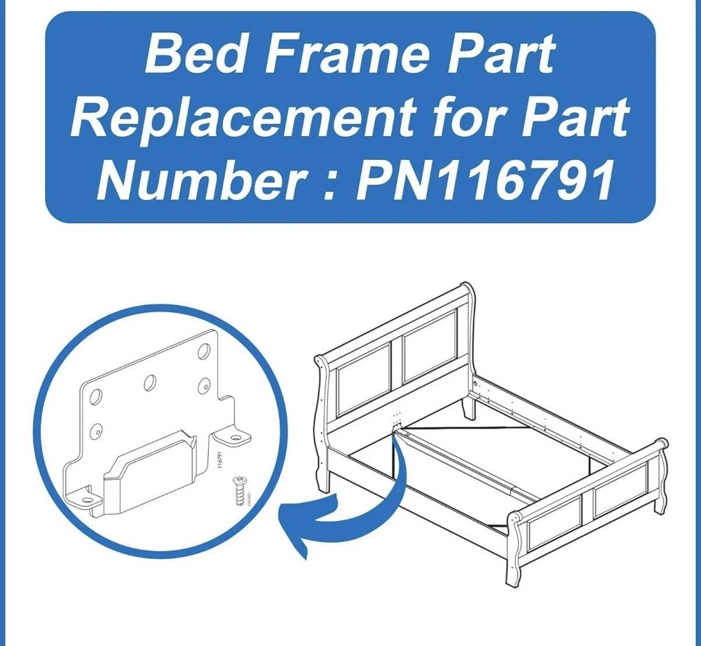116791 Mounting Plates Bed Frame Brackets Replacement for IKEA Silver
