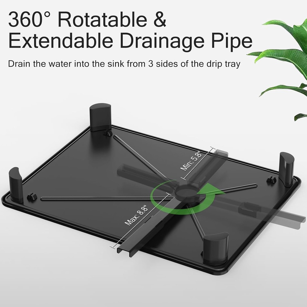 Dish Drying Rack, Space Saving & Durable Rust-Proof Large 2 Tier Stainless Steel