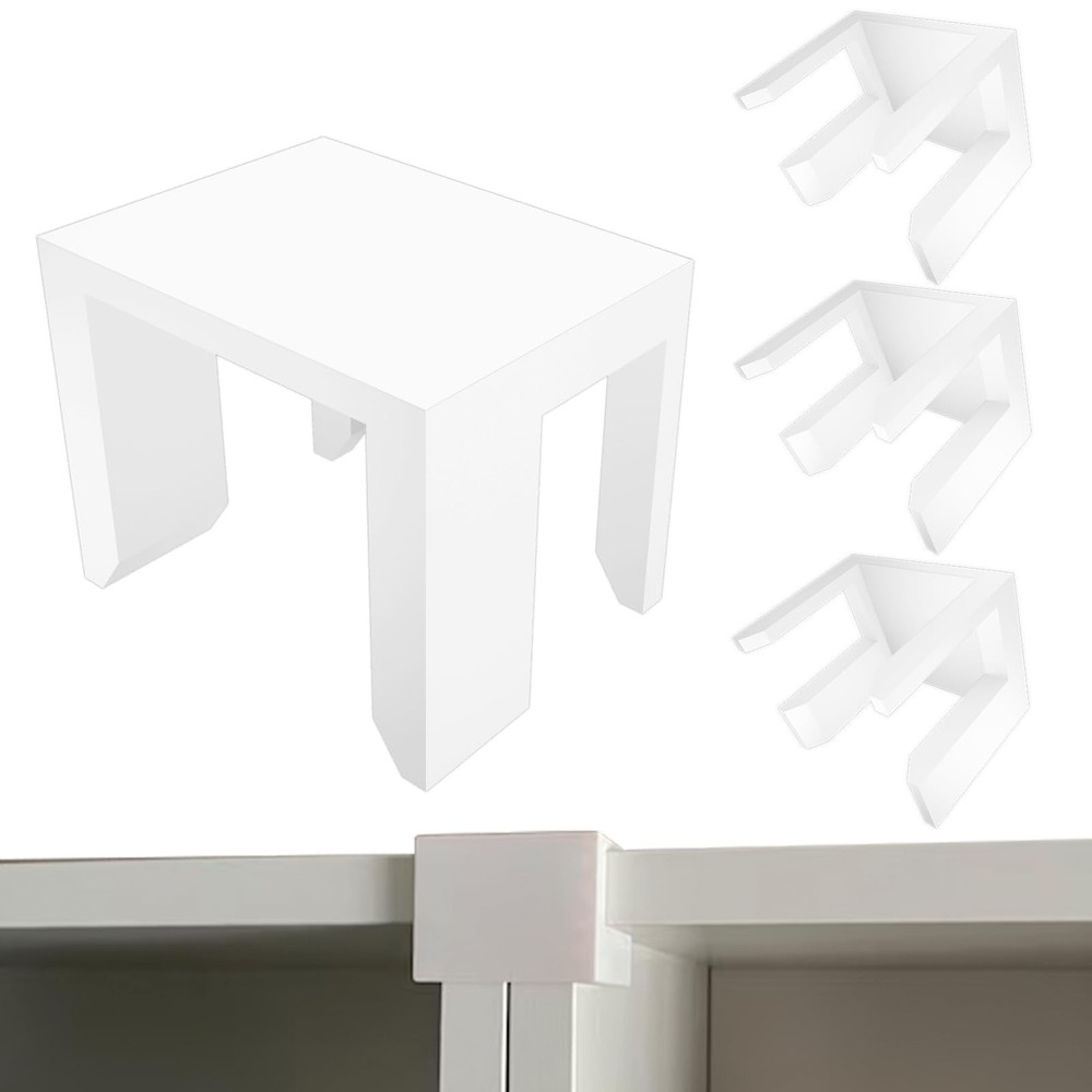 4 Pcs White Bookcase Connector Compatible with IKEA Billy Bookshelf, for Keep...